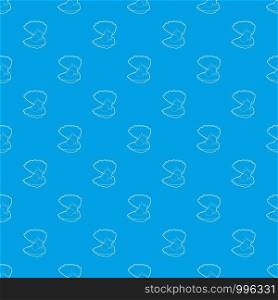Pearl shell pattern vector seamless blue repeat for any use. Pearl shell pattern vector seamless blue
