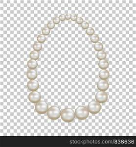 Pearls mockup. Realistic illustration of pearls vector mockup for on transparent background. Pearls mockup, realistic style
