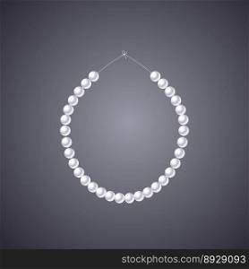Pearls necklace clipart vector image