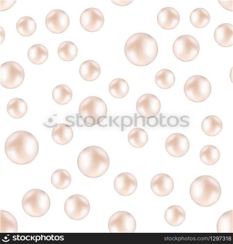 Pearls Seamless Pattern - Vector
