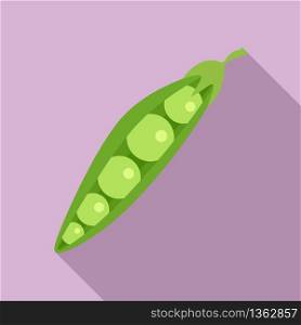Peas legumes icon. Flat illustration of peas legumes vector icon for web design. Peas legumes icon, flat style