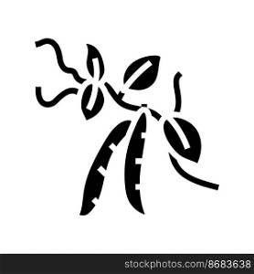 peas plant leaf glyph icon vector. peas plant leaf sign. isolated symbol illustration. peas plant leaf glyph icon vector illustration