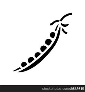peas seed glyph icon vector. peas seed sign. isolated symbol illustration. peas seed glyph icon vector illustration