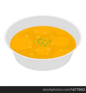 Peas soup icon. Isometric of peas soup vector icon for web design isolated on white background. Peas soup icon, isometric style