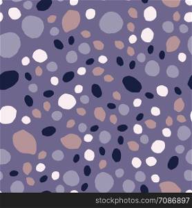 Pebble seamless pattern. Random stones wallpaper. Abstract geometric dotted texture. Vector illustration. Pebble seamless pattern. Random stones wallpaper illustration