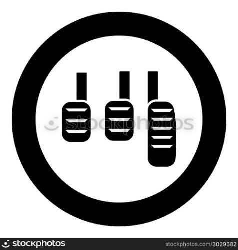 Pedal icon black color vector illustration simple image flat style