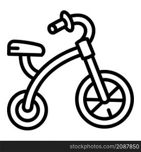 Pedal tricycle icon. Outline pedal tricycle vector icon for web design isolated on white background. Pedal tricycle icon, outline style