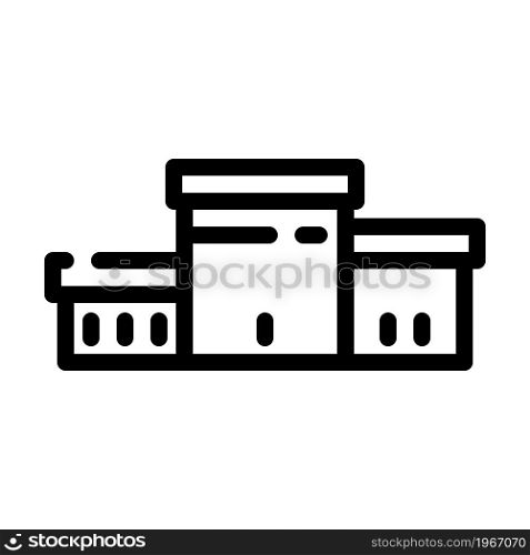 pedestal for winners in competition line icon vector. pedestal for winners in competition sign. isolated contour symbol black illustration. pedestal for winners in competition line icon vector illustration