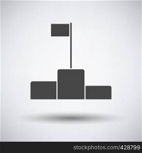 Pedestal icon on gray background, round shadow. Vector illustration.
