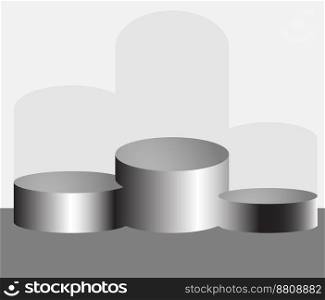 Pedestal podium. Stage and winner, platform and place, vector graphic illustration. Pedestal podium