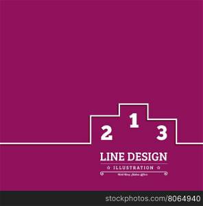 Pedestal thin line icon Vector illustration in flat style. Pedestal thin line icon