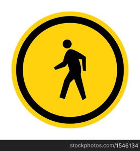 Pedestrian Crossing Symbol Sign Isolate on White Background,Vector Illustration