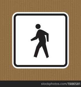 Pedestrian Crossing Symbol Sign Isolate on White Background,Vector Illustration