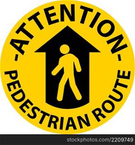 Pedestrian Route Hazard Warning Sign