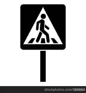 Pedestrian sign icon. Simple illustration of pedestrian sign vector icon for web. Pedestrian sign icon, simple style
