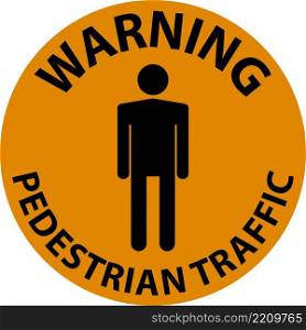 Pedestrian Traffic Hazard Warning Sign
