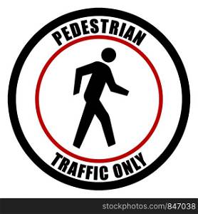 Pedestrian traffic sign Vector illustration EPS10