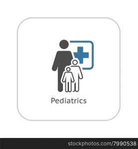 Pediatrics and Medical Services Icon. Flat Design. Isolated.. Pediatrics and Medical Services Icon. Flat Design.