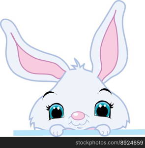 Peeking bunny vector image