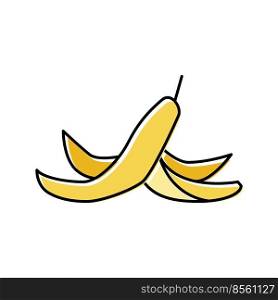peel banana color icon vector. peel banana sign. isolated symbol illustration. peel banana color icon vector illustration