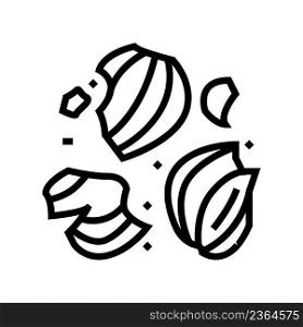 peel of onion line icon vector. peel of onion sign. isolated contour symbol black illustration. peel of onion line icon vector illustration