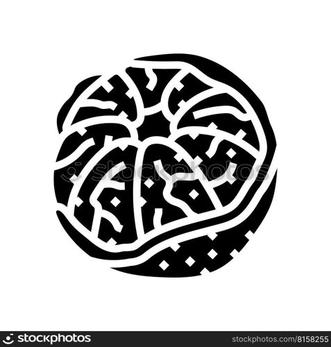 peeled mandarin glyph icon vector. peeled mandarin sign. isolated symbol illustration. peeled mandarin glyph icon vector illustration