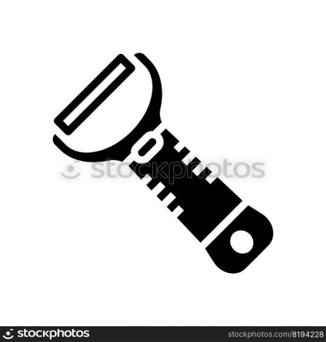 peeler potato glyph icon vector. peeler potato sign. isolated symbol illustration. peeler potato glyph icon vector illustration
