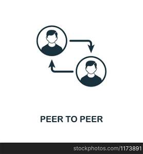 Peer To Peer icon. Monochrome style design from crypto currency collection. UI. Pixel perfect simple pictogram peer to peer icon. Web design, apps, software, print usage.. Peer To Peer icon. Monochrome style design from crypto currency icon collection. UI. Pixel perfect simple pictogram peer to peer icon. Web design, apps, software, print usage.