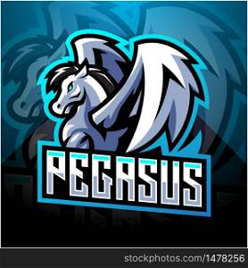 Pegasus esport mascot logo design