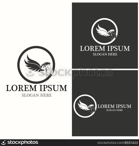 Pegasus icon and symbol vector template