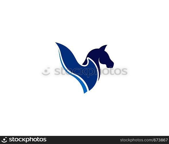 Pegasus logo template vector icon illustration design