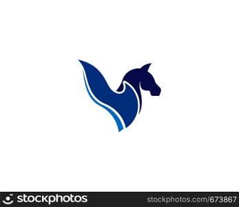 Pegasus logo template vector icon illustration design