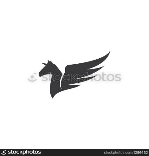Pegasus logo vector illustration template