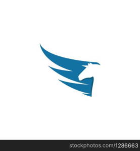 Pegasus logo vector illustration template
