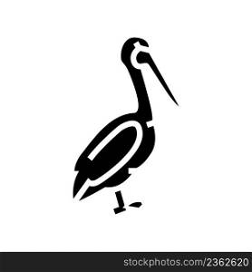 pelican bird glyph icon vector. pelican bird sign. isolated contour symbol black illustration. pelican bird glyph icon vector illustration