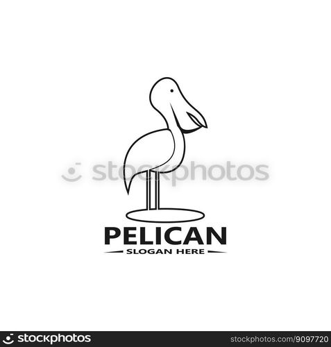 Pelican Simple Logo Vector Illustration