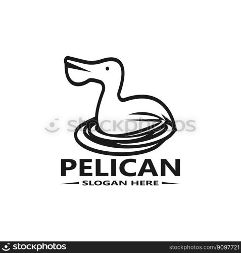 Pelican Simple Logo Vector Illustration