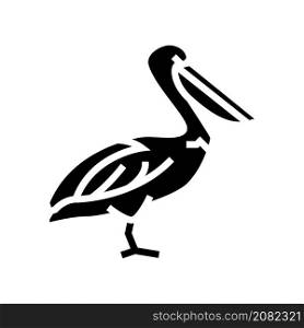 pelican wild bird glyph icon vector. pelican wild bird sign. isolated contour symbol black illustration. pelican wild bird glyph icon vector illustration