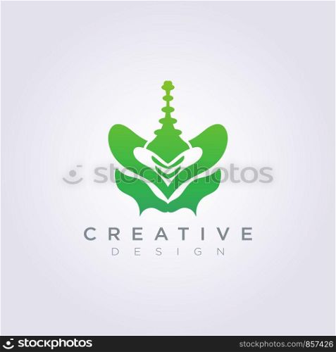 Pelvic Bone Vector Illustration Design Clipart Symbol Logo Template.