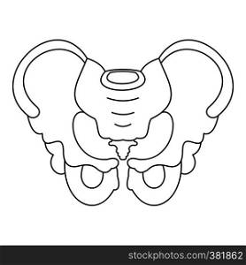 Pelvis icon. Outline illustration of pelvis vector icon for web. Pelvis icon, outline style