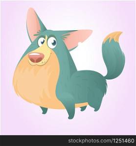 Pembroke Welsh Corgi Dog cartoon. Vector illustration. Design for print or sticker