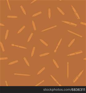 Pen and Pencil Seamless Pattern. Pen and Pencil Seamless Pattern Isolated on Orange Background