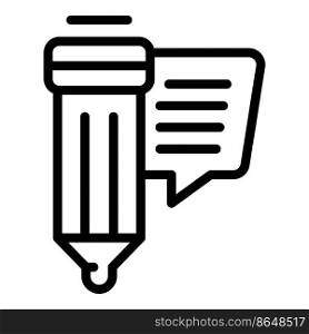 Pen business icon outline vector. Creative people. Template project. Pen business icon outline vector. Creative people