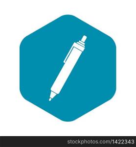 Pen icon in simple style isolated vector illustration. Pen icon simple
