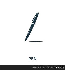 Pen icon. Line style icon design. UI. Illustration of pen icon. Pictogram isolated on white. Ready to use in web design, apps, software, print. Pen icon. Line style icon design. UI. Illustration of pen icon. Pictogram isolated on white. Ready to use in web design, apps, software, print.