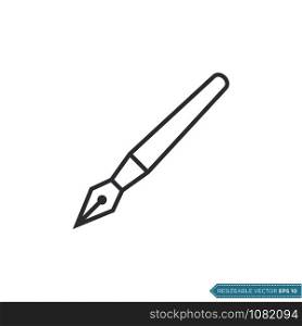 Pen Icon Vector Template Illustration Design