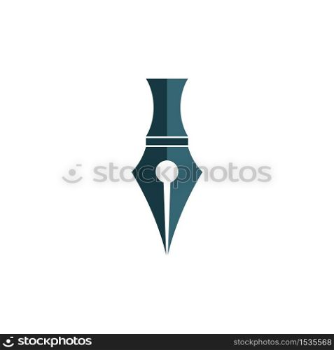 Pen logo illustration vector flat design