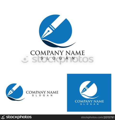 Pen Logo template Vector illustration