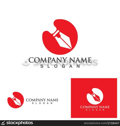 Pen Logo write vector template
