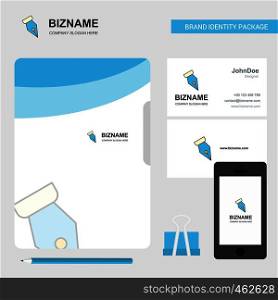 Pen nib Business Logo, File Cover Visiting Card and Mobile App Design. Vector Illustration